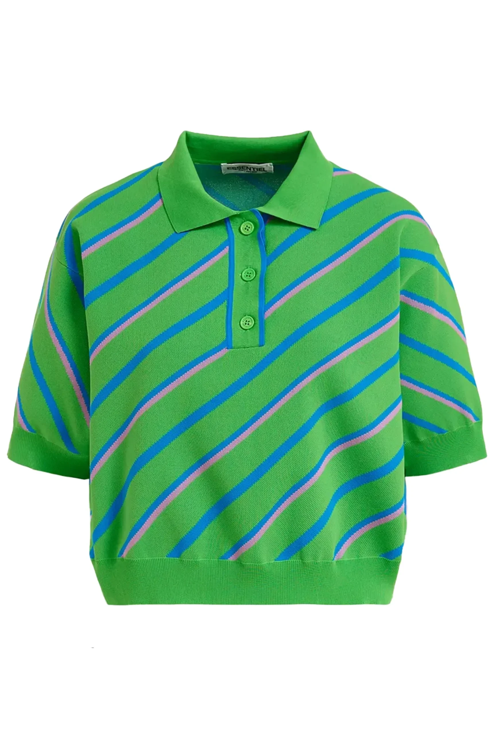 Knitwear-HUSK Essentiel Antwerp Farfalla Polo - Green