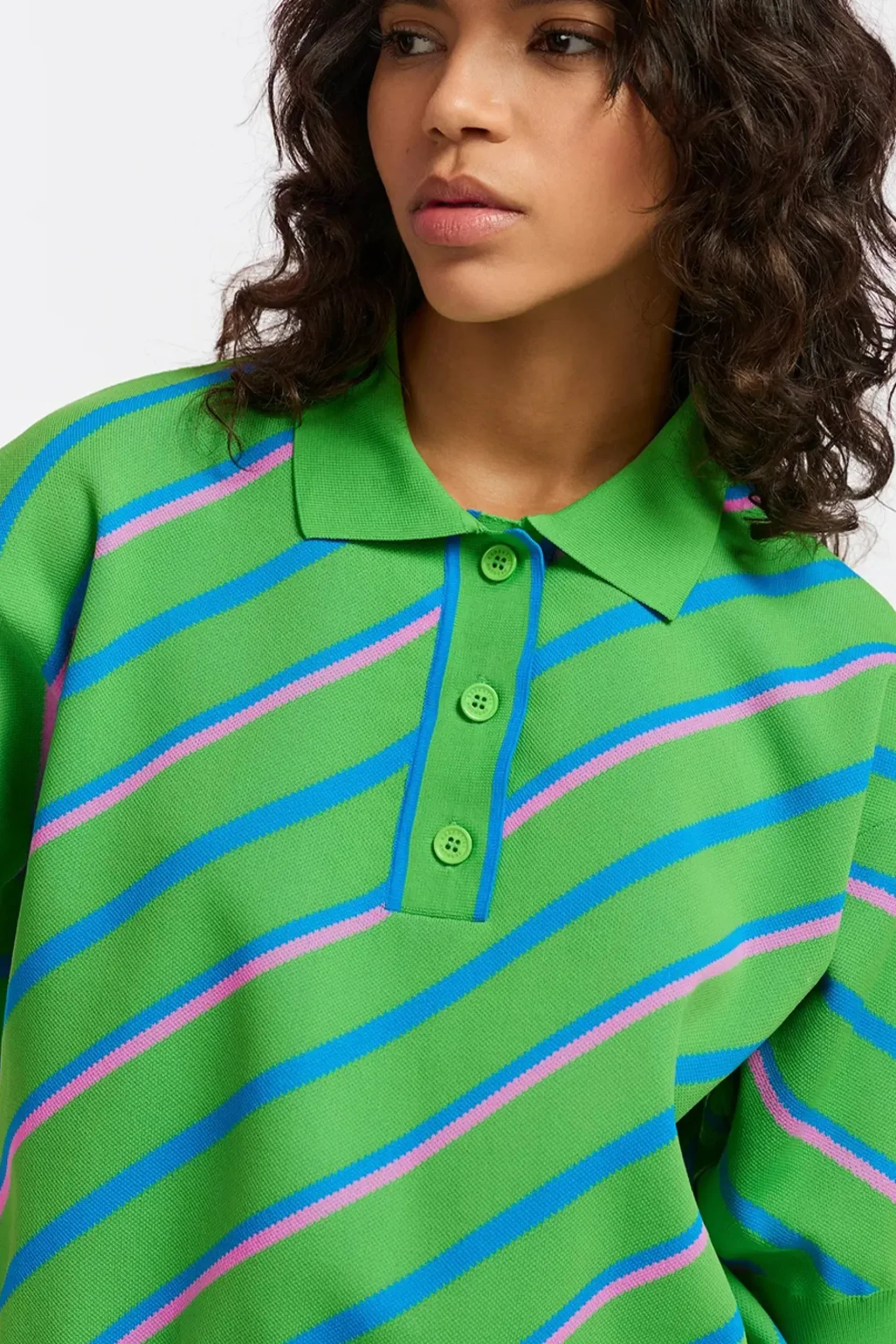 Knitwear-HUSK Essentiel Antwerp Farfalla Polo - Green