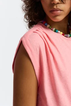 Tees & Tanks-HUSK Essentiel Antwerp Ferm Tee - Pink
