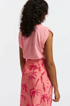 Tees & Tanks-HUSK Essentiel Antwerp Ferm Tee - Pink