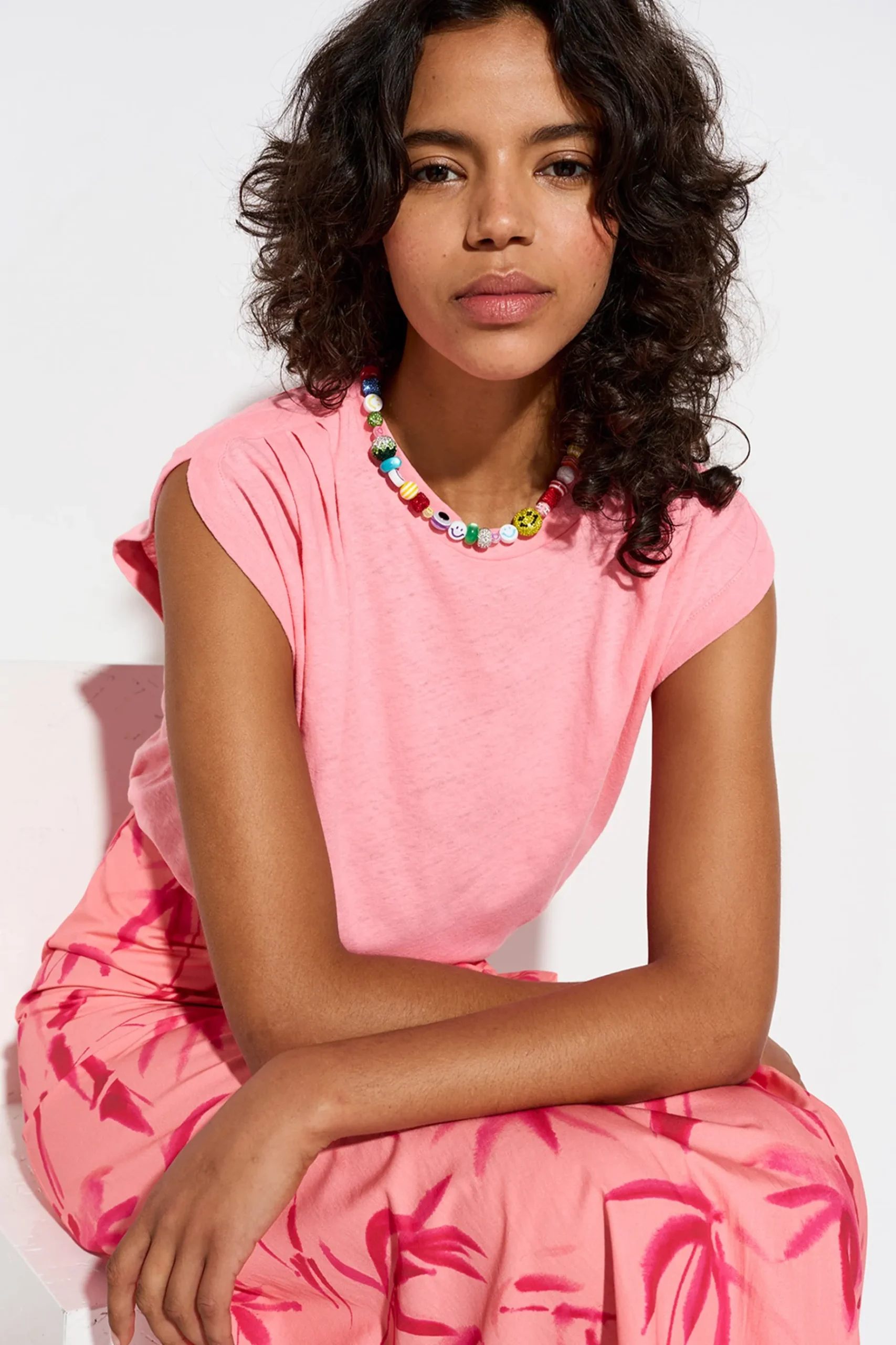 Tops-HUSK Essentiel Antwerp Ferm Tee - Pink