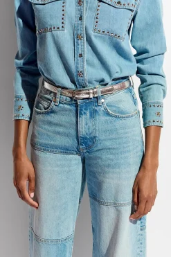 Belts-HUSK Essentiel Antwerp Fredastair Belt - Silver