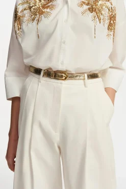 Belts-HUSK Essentiel Antwerp Fredastair Belt - Gold