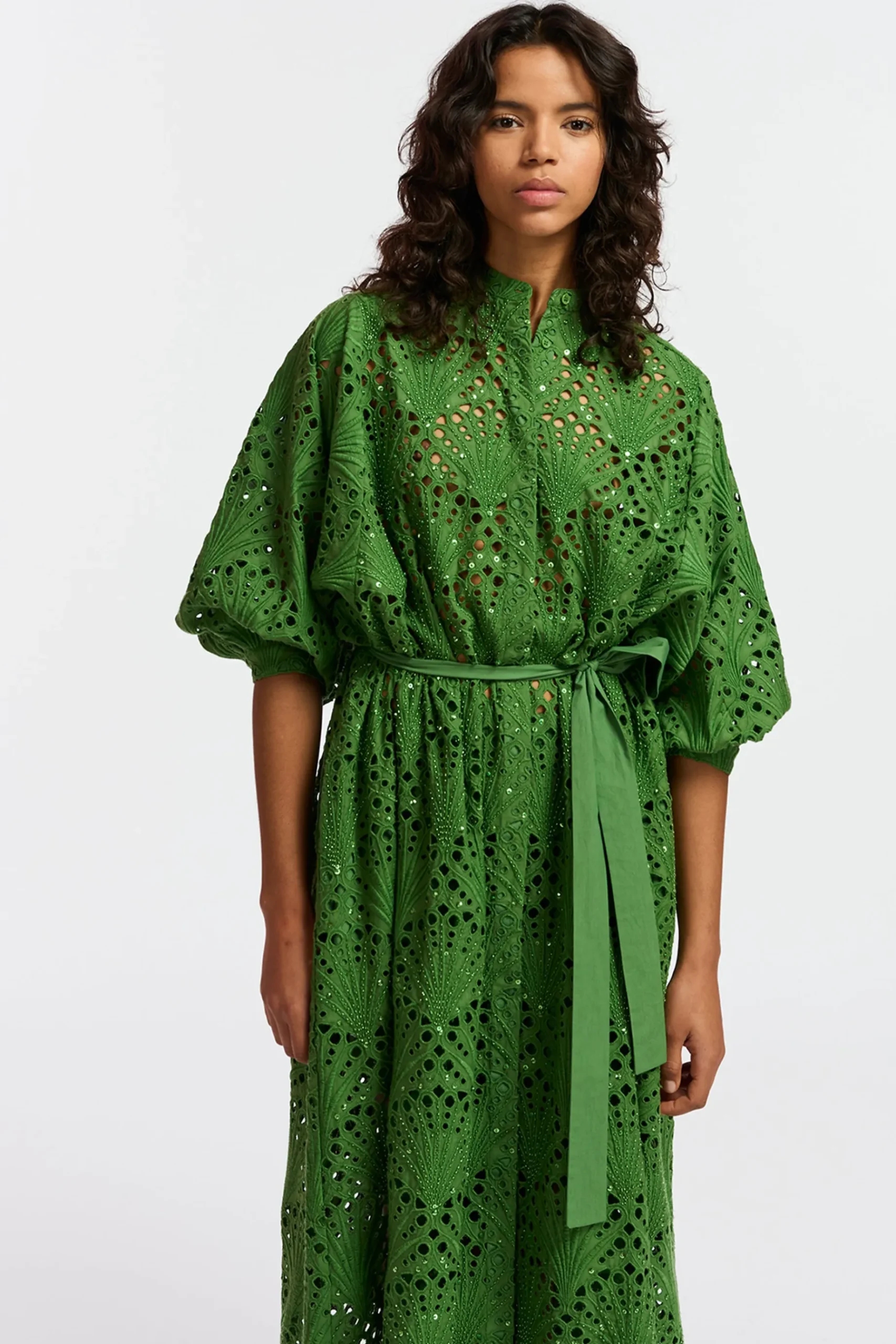 Dresses-HUSK Essentiel Antwerp Fresci Dress - Emerald