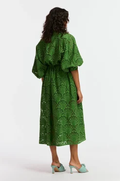 Dresses-HUSK Essentiel Antwerp Fresci Dress - Emerald