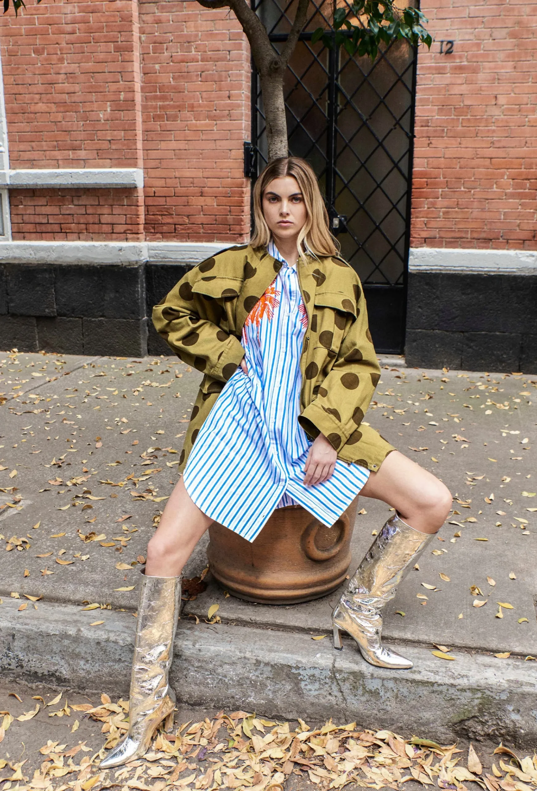 Dresses-HUSK Essentiel Antwerp Frilled Dress - Stripe