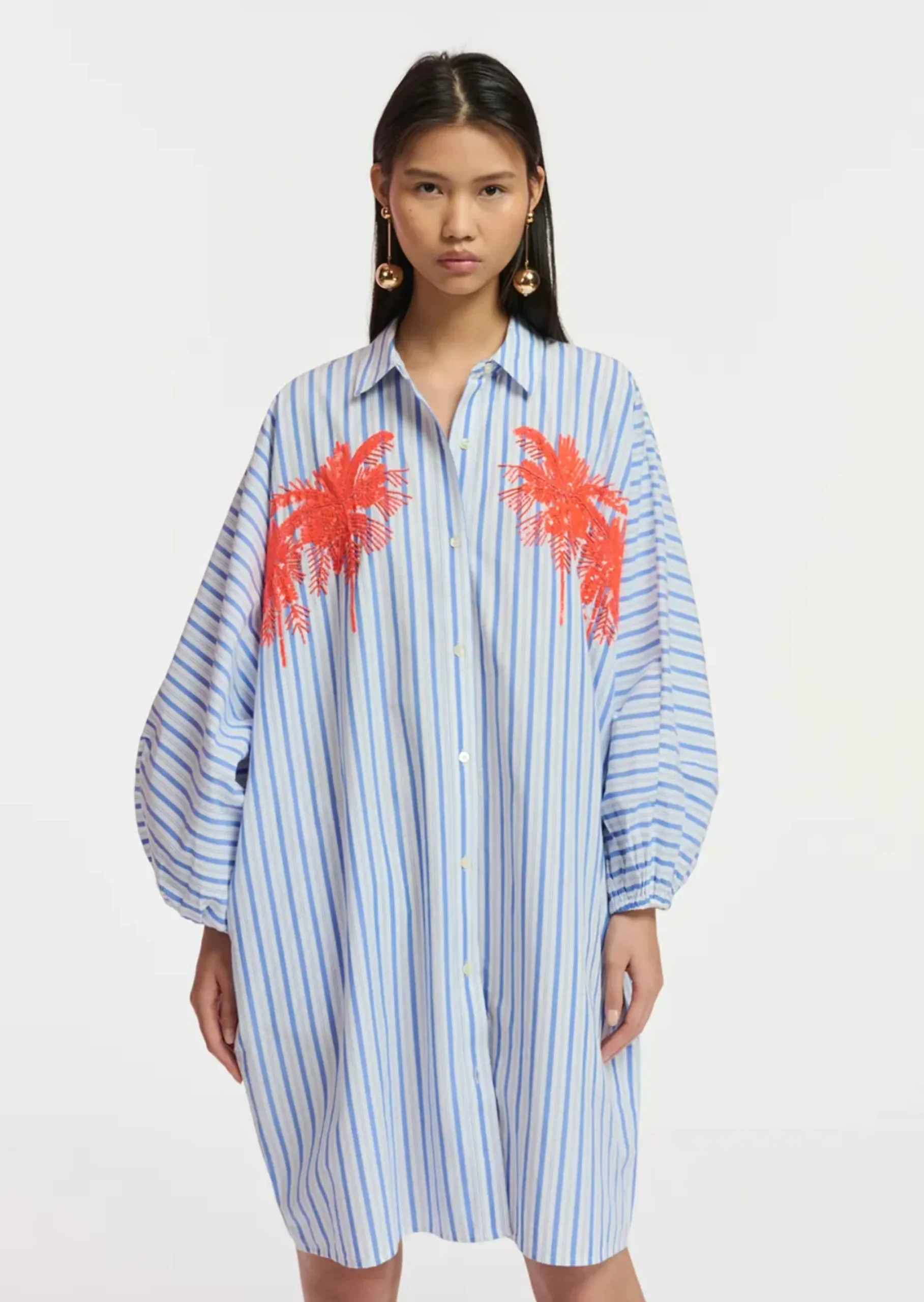 Dresses-HUSK Essentiel Antwerp Frilled Dress - Stripe