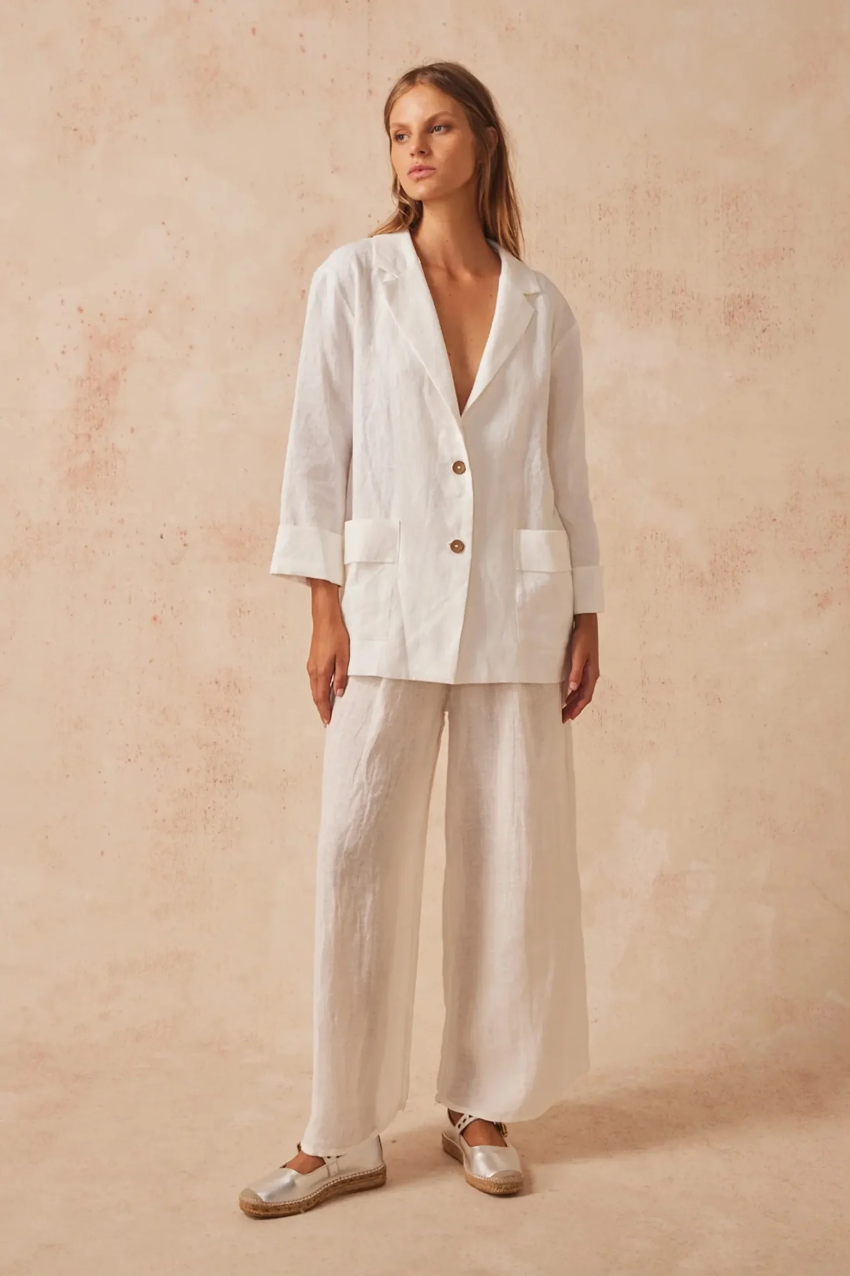 Jackets & Coats-HUSK Estilo Emporio Balth Blazer - White
