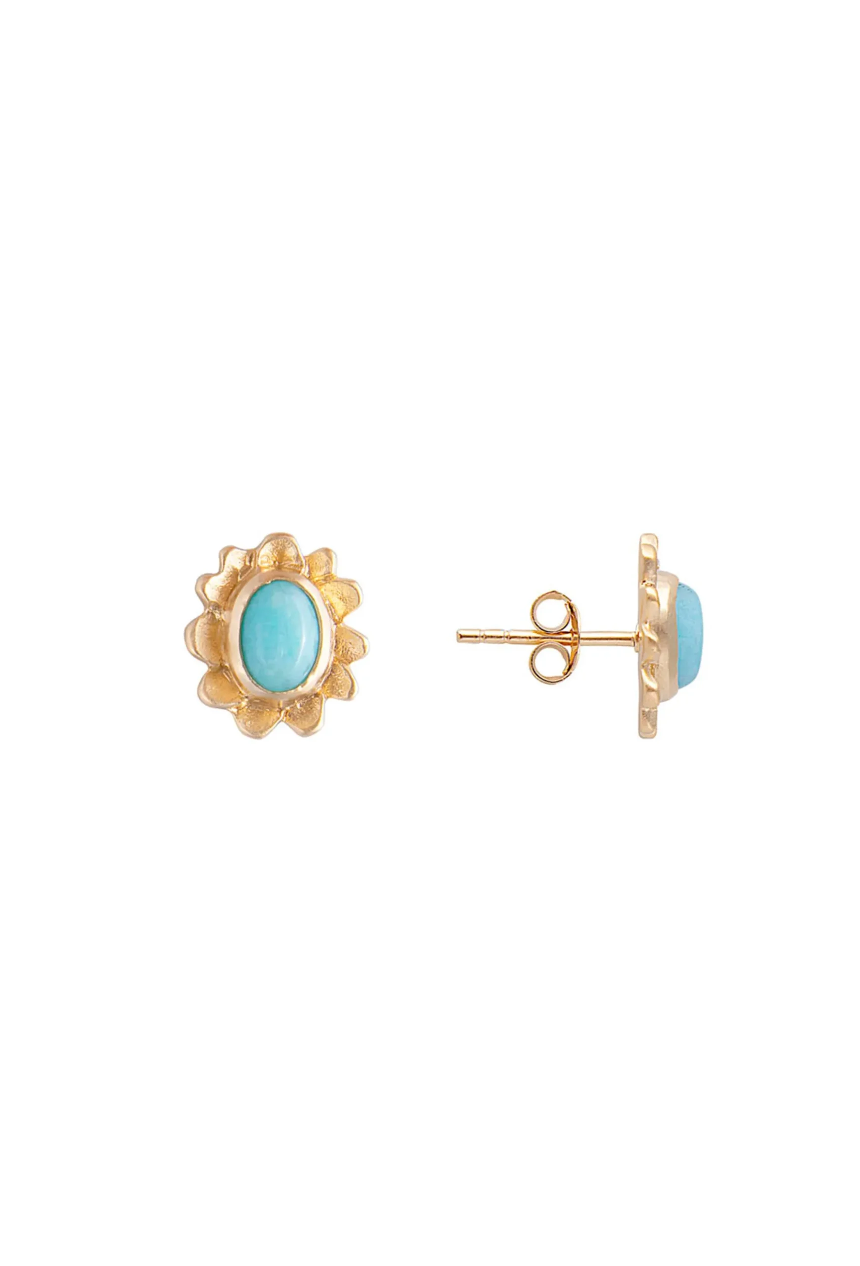 Earrings-HUSK Fairley Bloom Studs - Gold