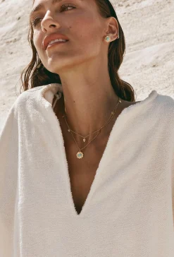 Earrings-HUSK Fairley Charm Necklace - Gold