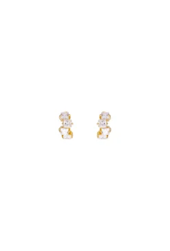 Earrings-HUSK Fairley Cluster Huggies - Gold