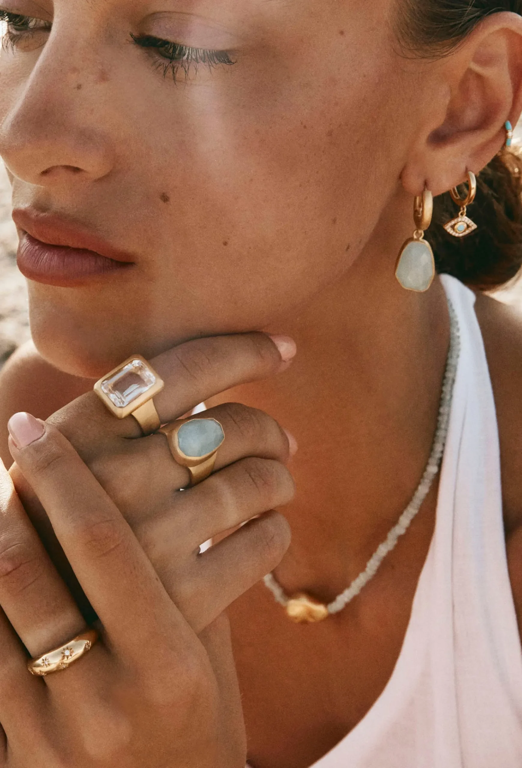 Earrings-HUSK Fairley Drop Earring - Gold