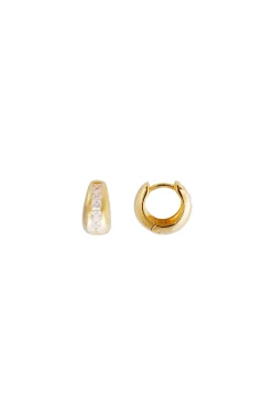 Earrings-HUSK Fairley Princess Huggie - Gold