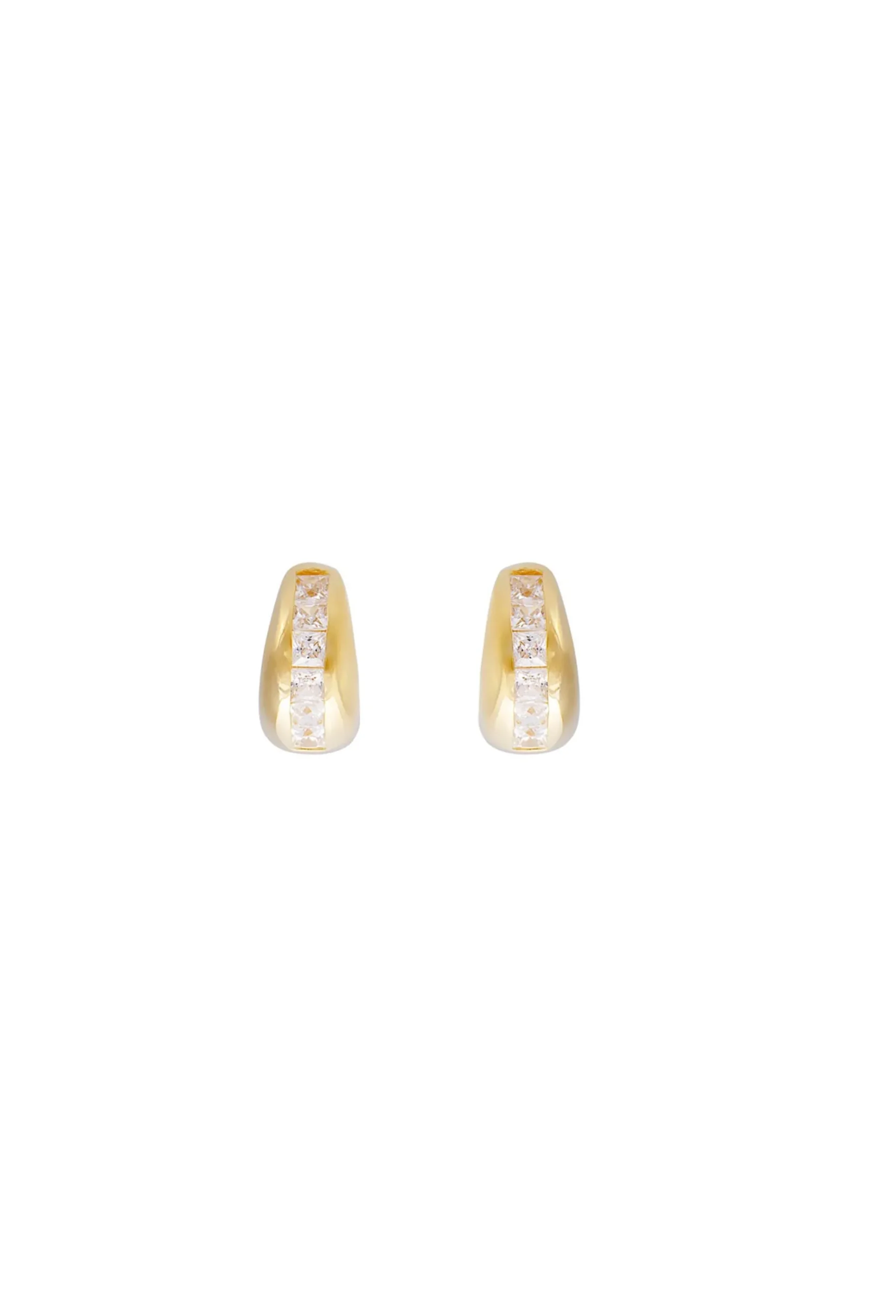 Earrings-HUSK Fairley Princess Huggie - Gold