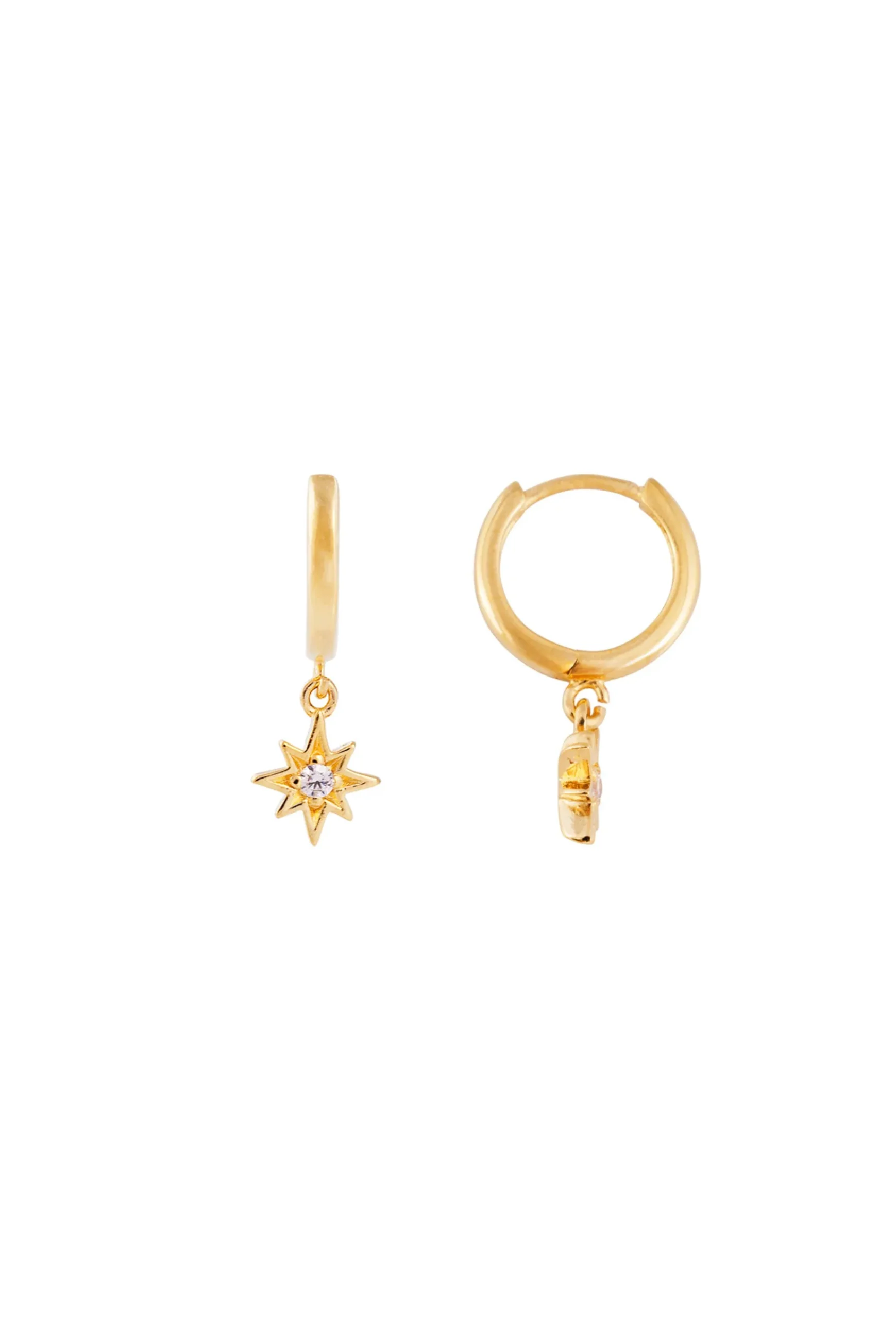 Earrings-HUSK Fairley Star Hoops - Gold