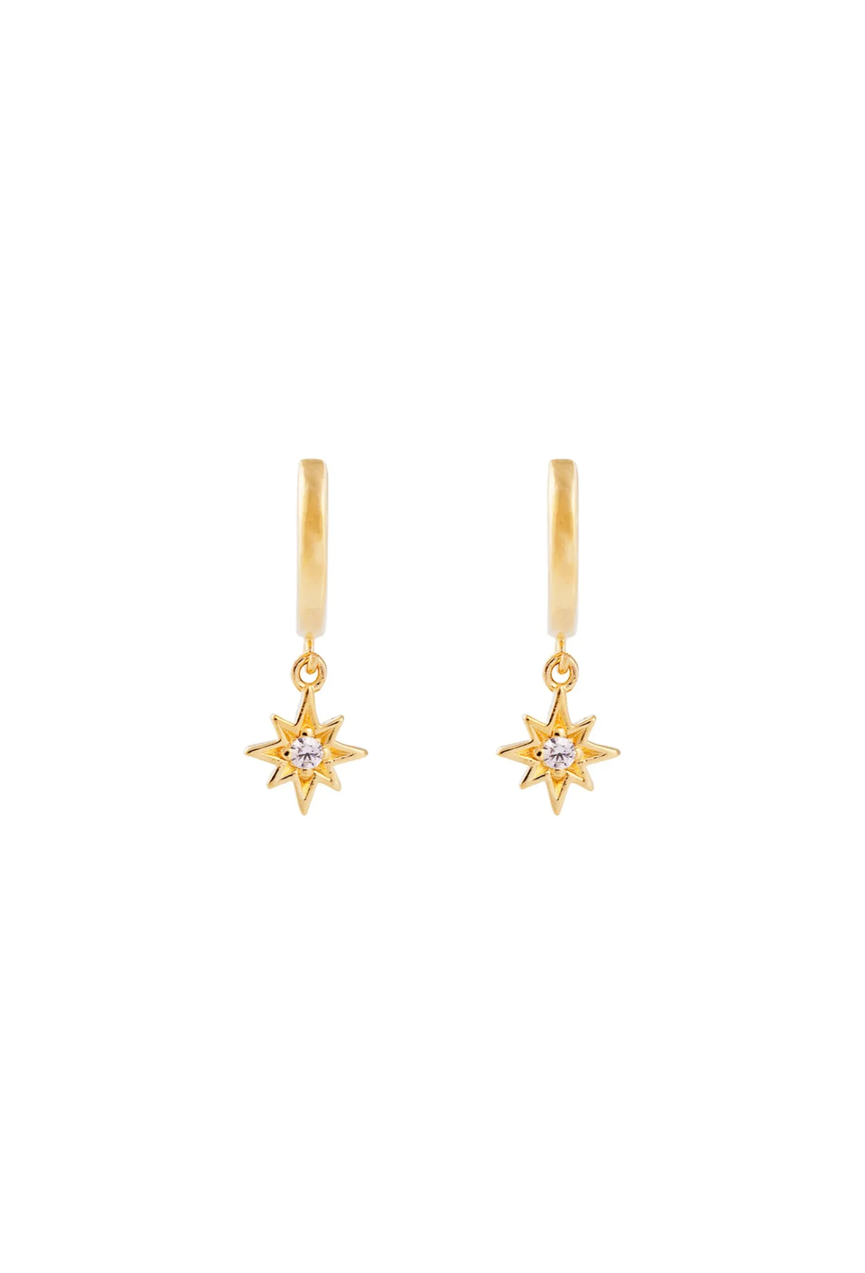 Earrings-HUSK Fairley Star Hoops - Gold