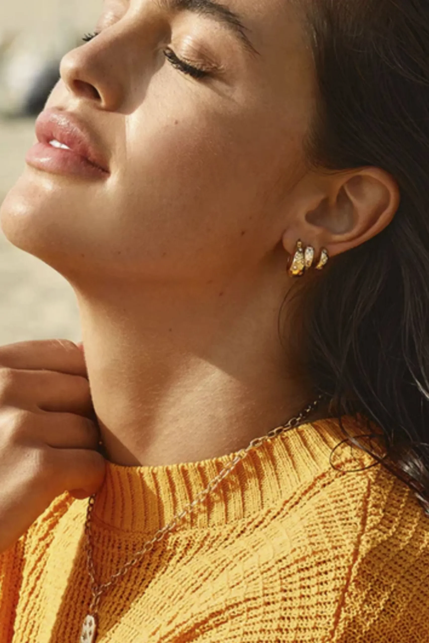 Earrings-HUSK Fairley Starburst Hoop - Gold