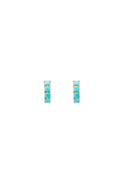 Earrings-HUSK Fairley Turquoise Midi - Gold