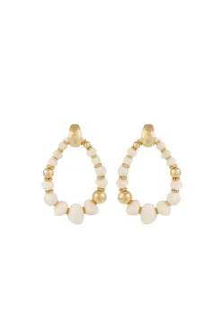 Earrings-HUSK Gas Bijoux Biba Earring - White