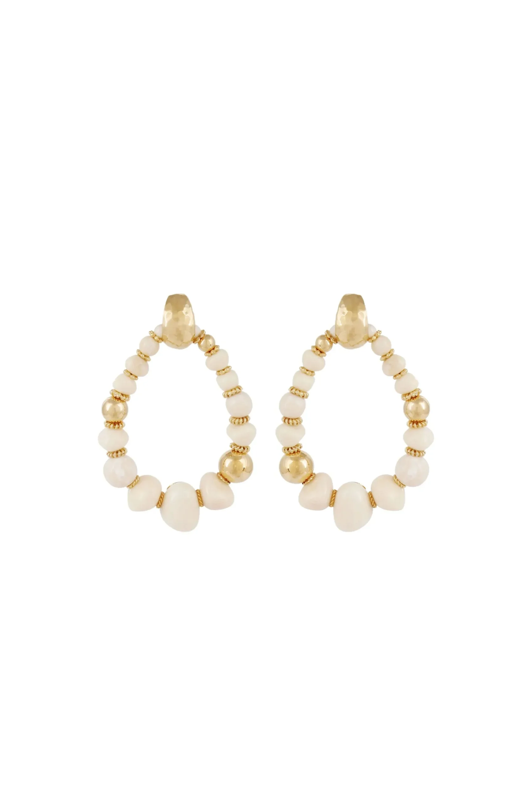 Earrings-HUSK Gas Bijoux Biba Earring - White