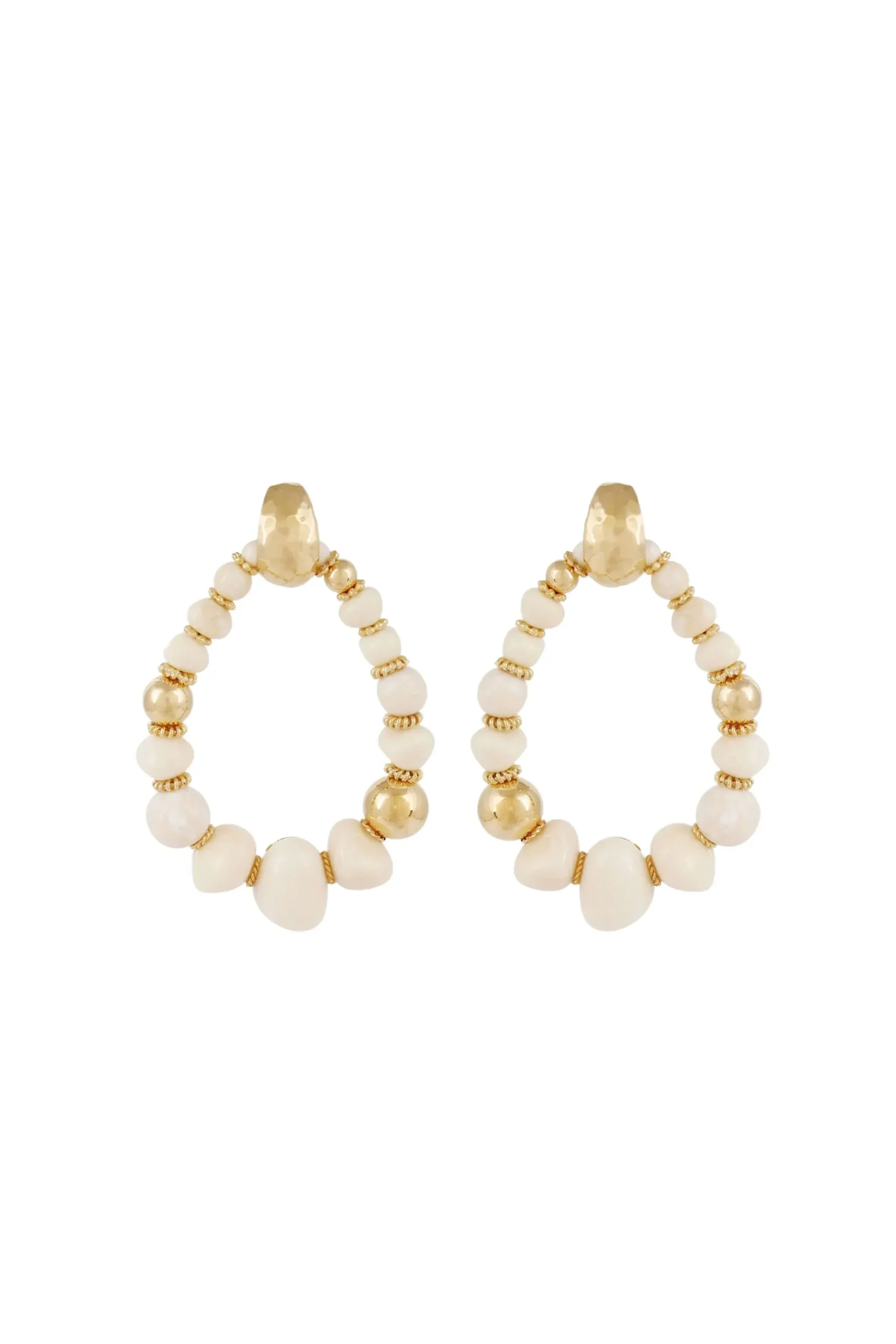 Earrings-HUSK Gas Bijoux Biba Earring - White