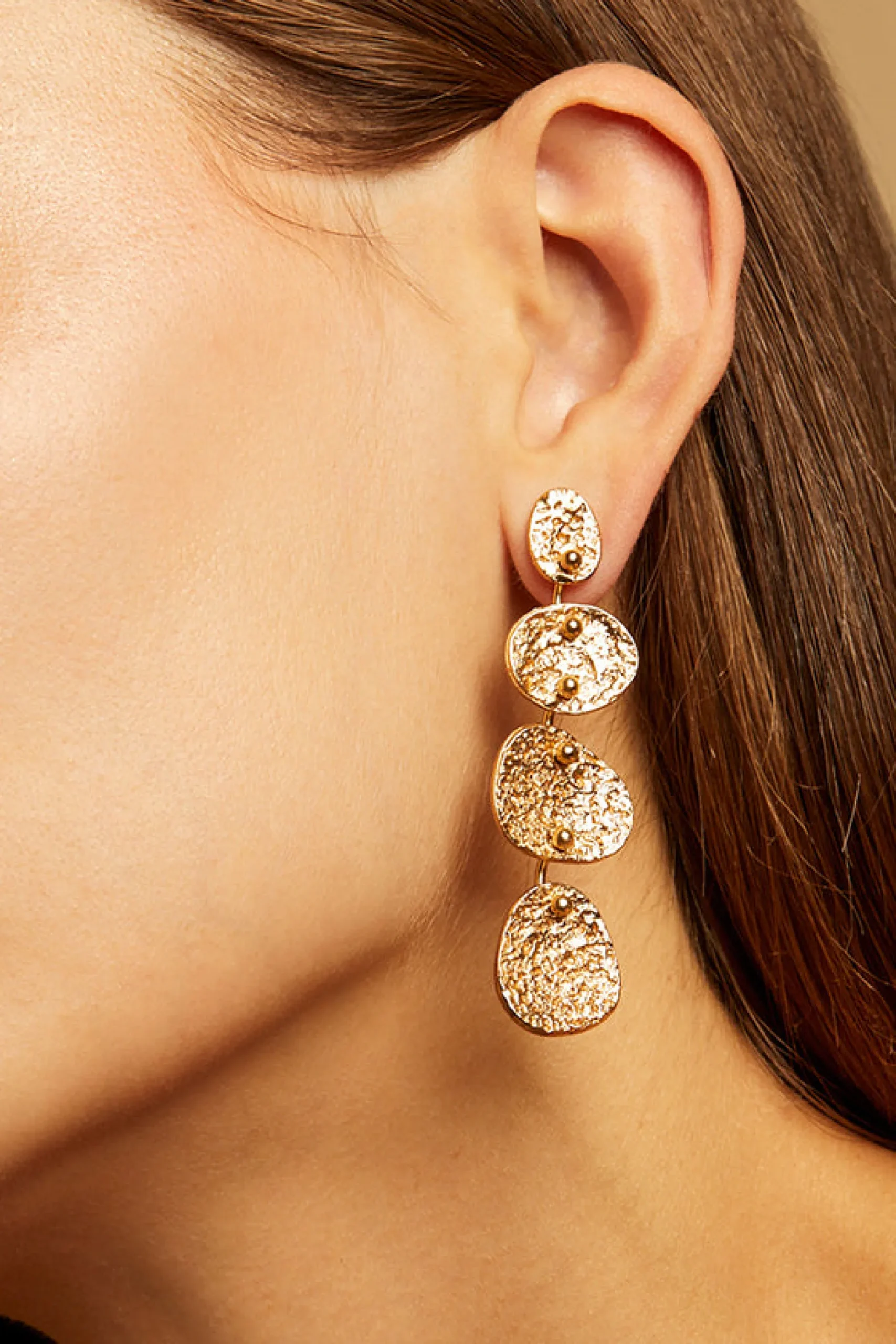 Earrings-HUSK Gas Bijoux Eclipse Earring - Gold
