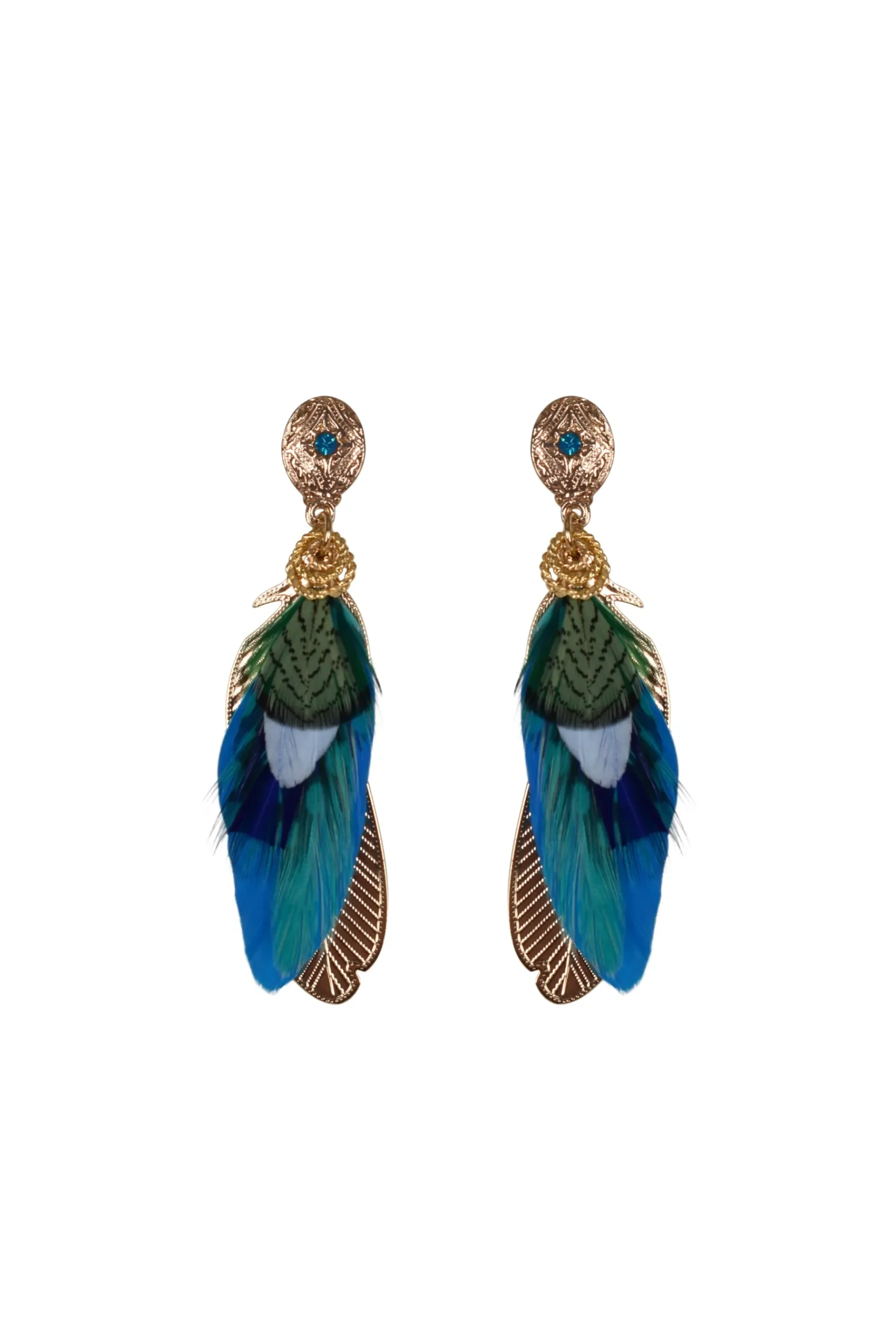 Earrings-HUSK Gas Bijoux Sao Earring - Blue Multi BlueMulti