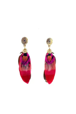 Earrings-HUSK Gas Bijoux Sao Earring - Red