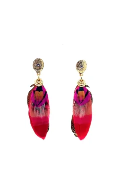 Earrings-HUSK Gas Bijoux Sao Earring - Red