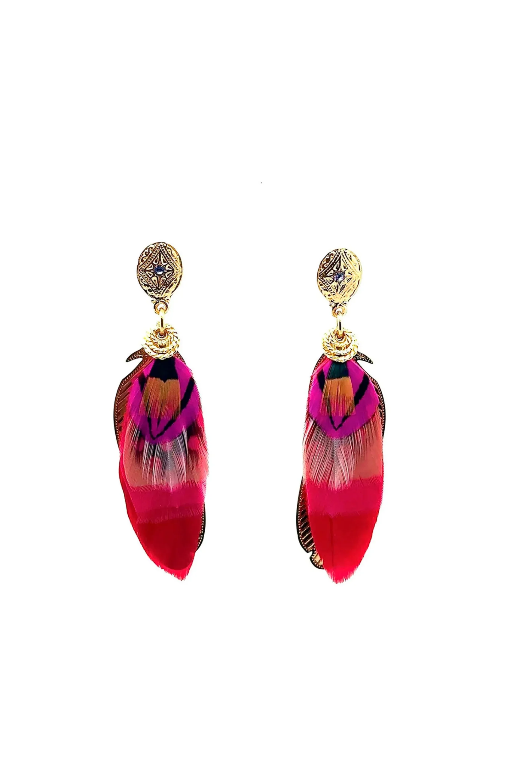Earrings-HUSK Gas Bijoux Sao Earring - Red