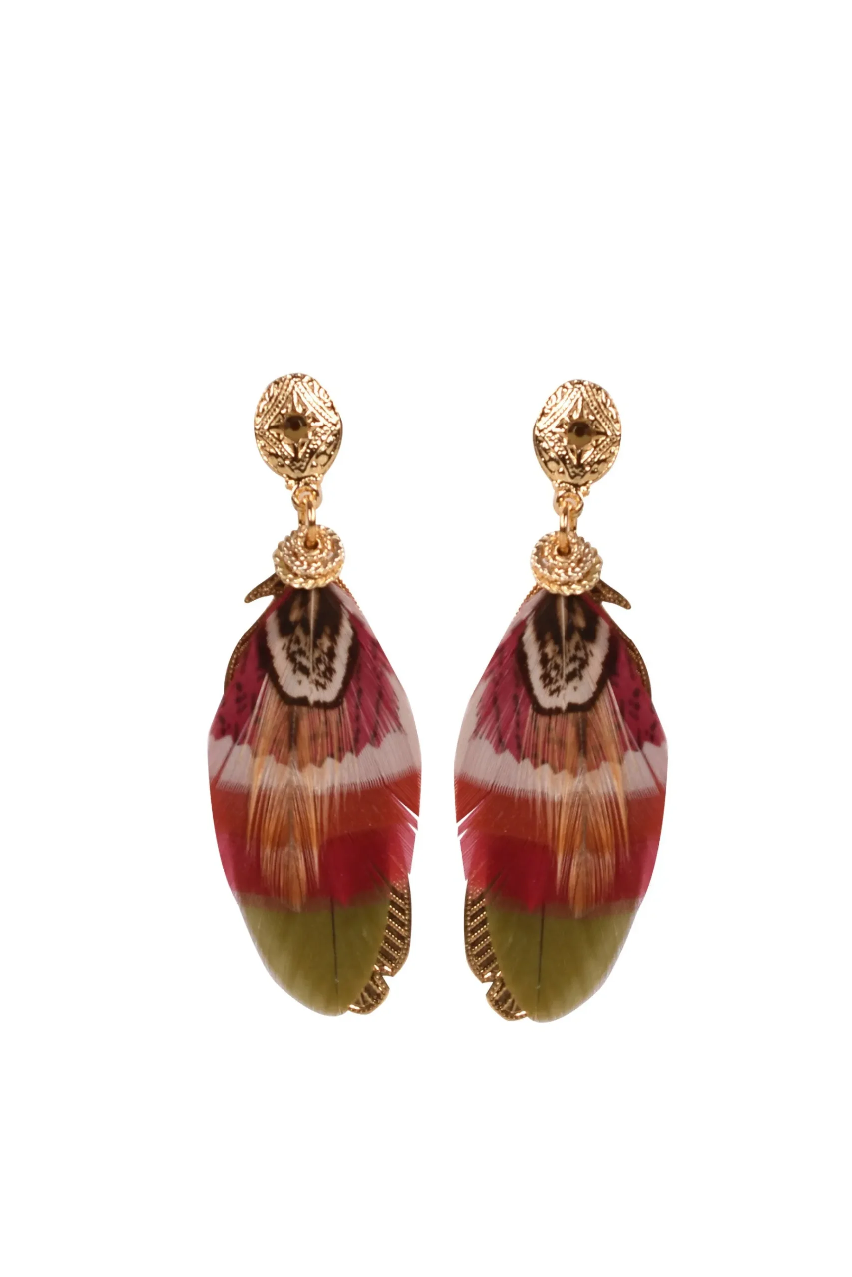 Earrings-HUSK Gas Bijoux Sao Earrings - Fuschia