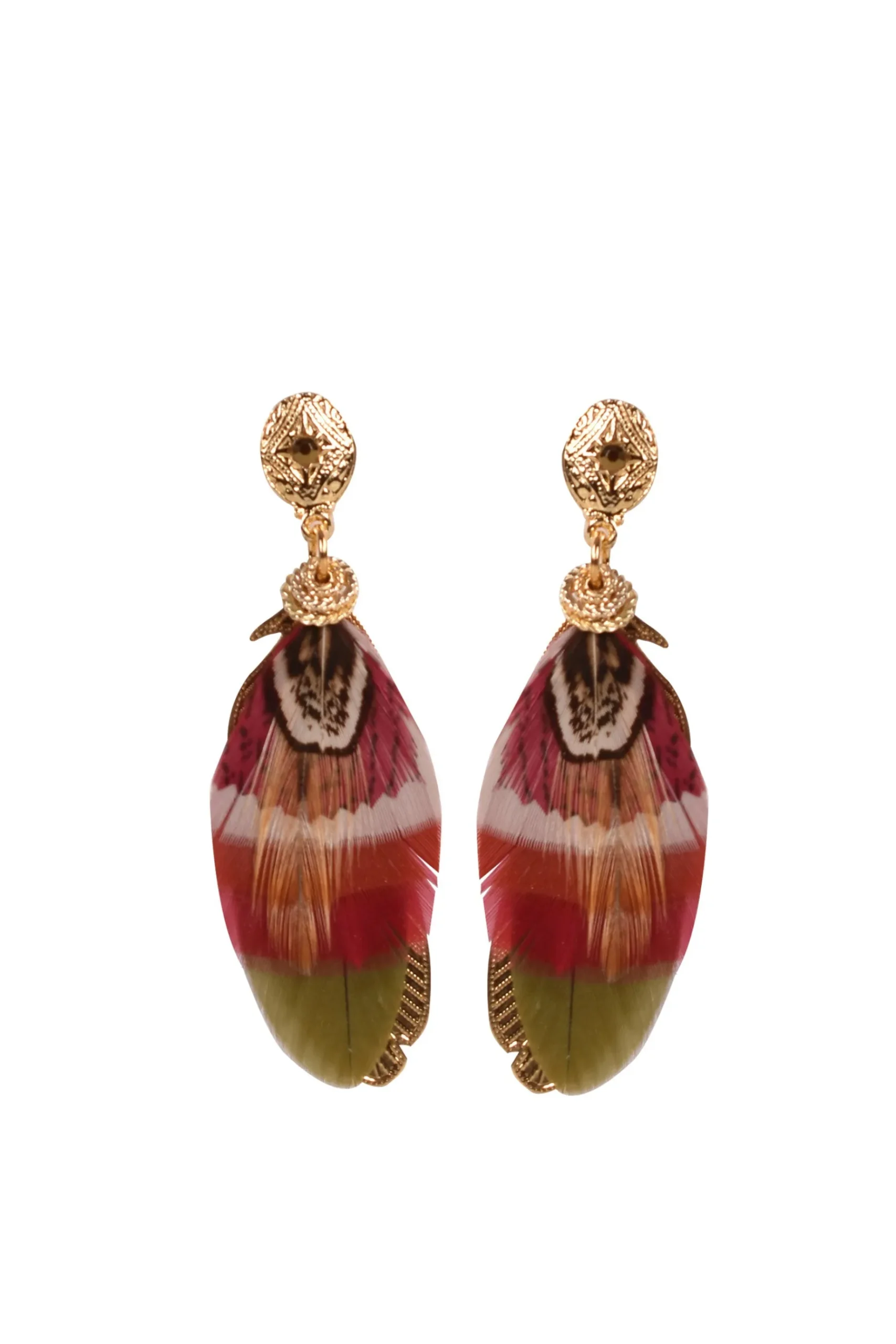 Earrings-HUSK Gas Bijoux Sao Earrings - Fuschia