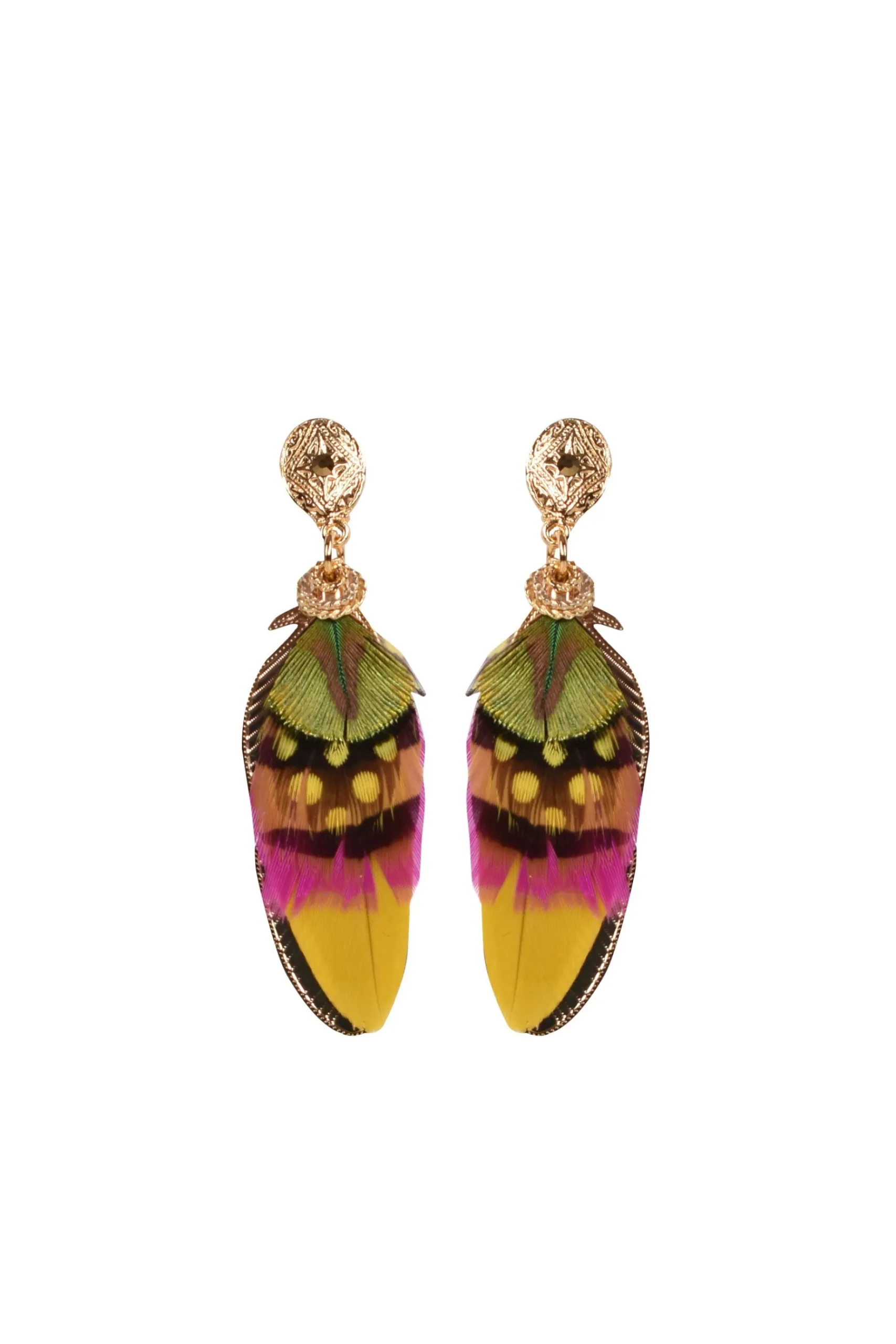 Earrings-HUSK Gas Bijoux Sao Earrings - Yellow