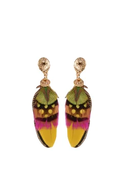 Earrings-HUSK Gas Bijoux Sao Earrings - Yellow