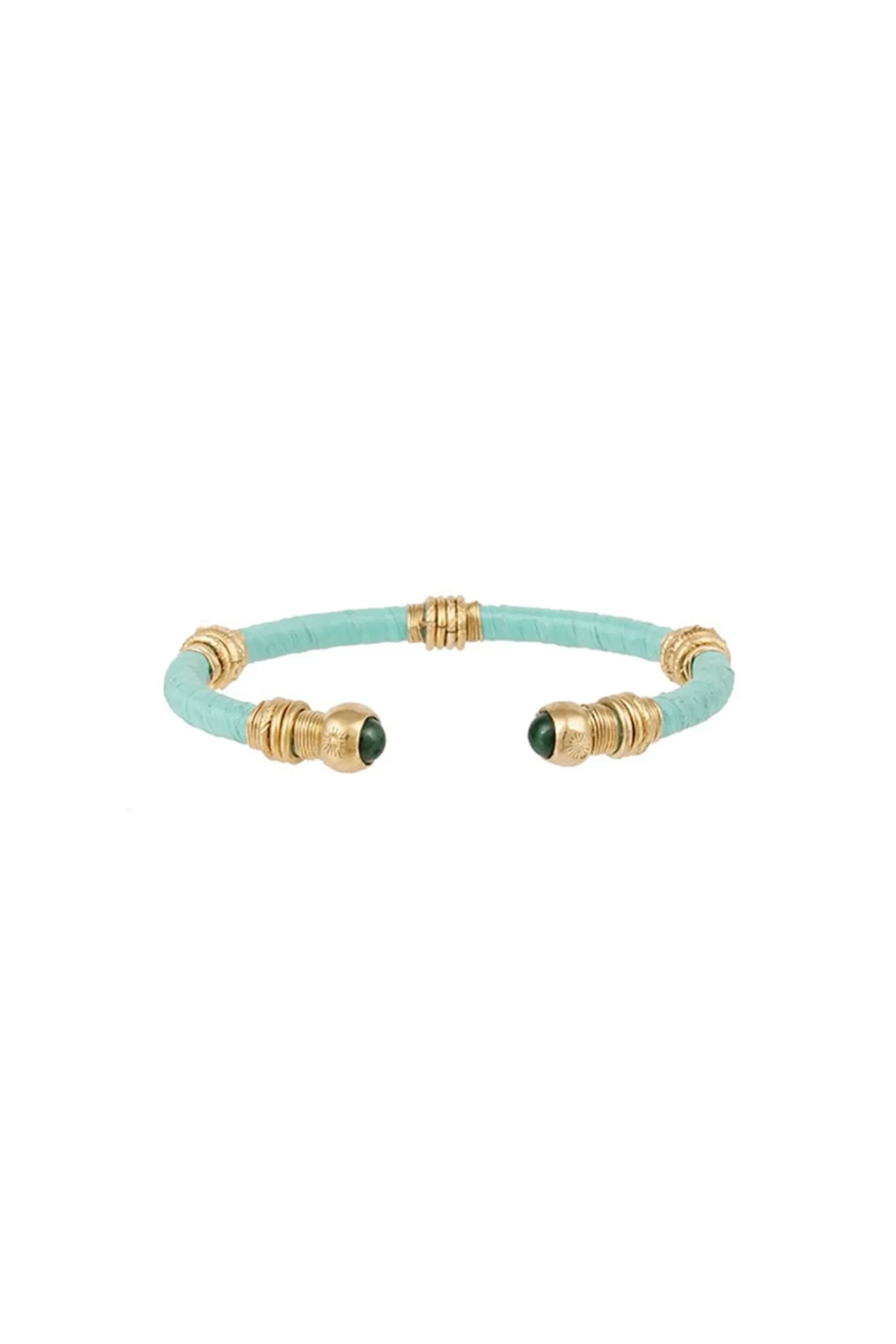 Bracelets-HUSK Gas Bijoux Sari Bangle - Sky