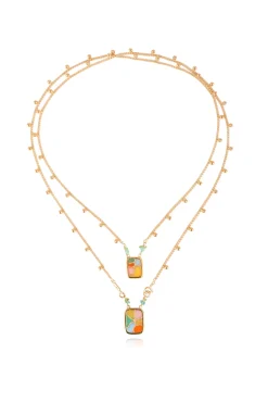 Necklaces-HUSK Gas Bijoux Scap Necklace - Sun