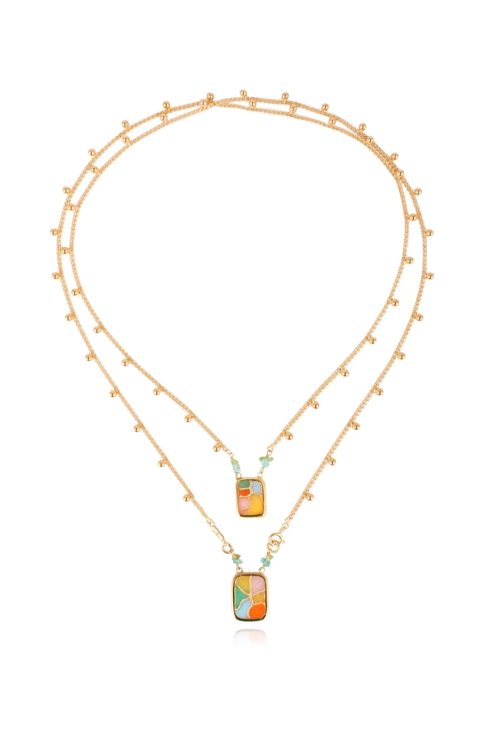 Necklaces-HUSK Gas Bijoux Scap Necklace - Sun