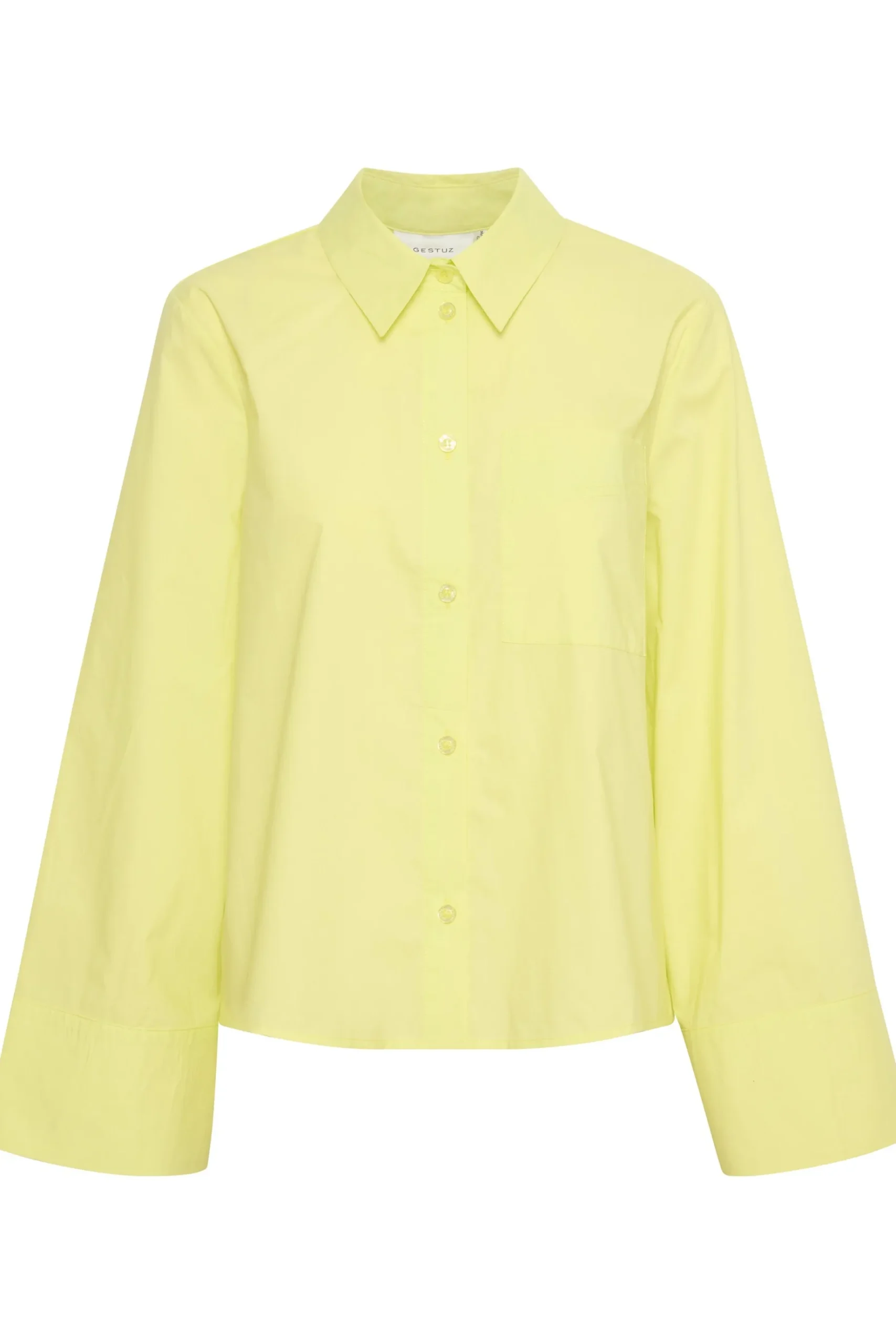 Tops-HUSK Gestuz Chilly Shirt - Lime