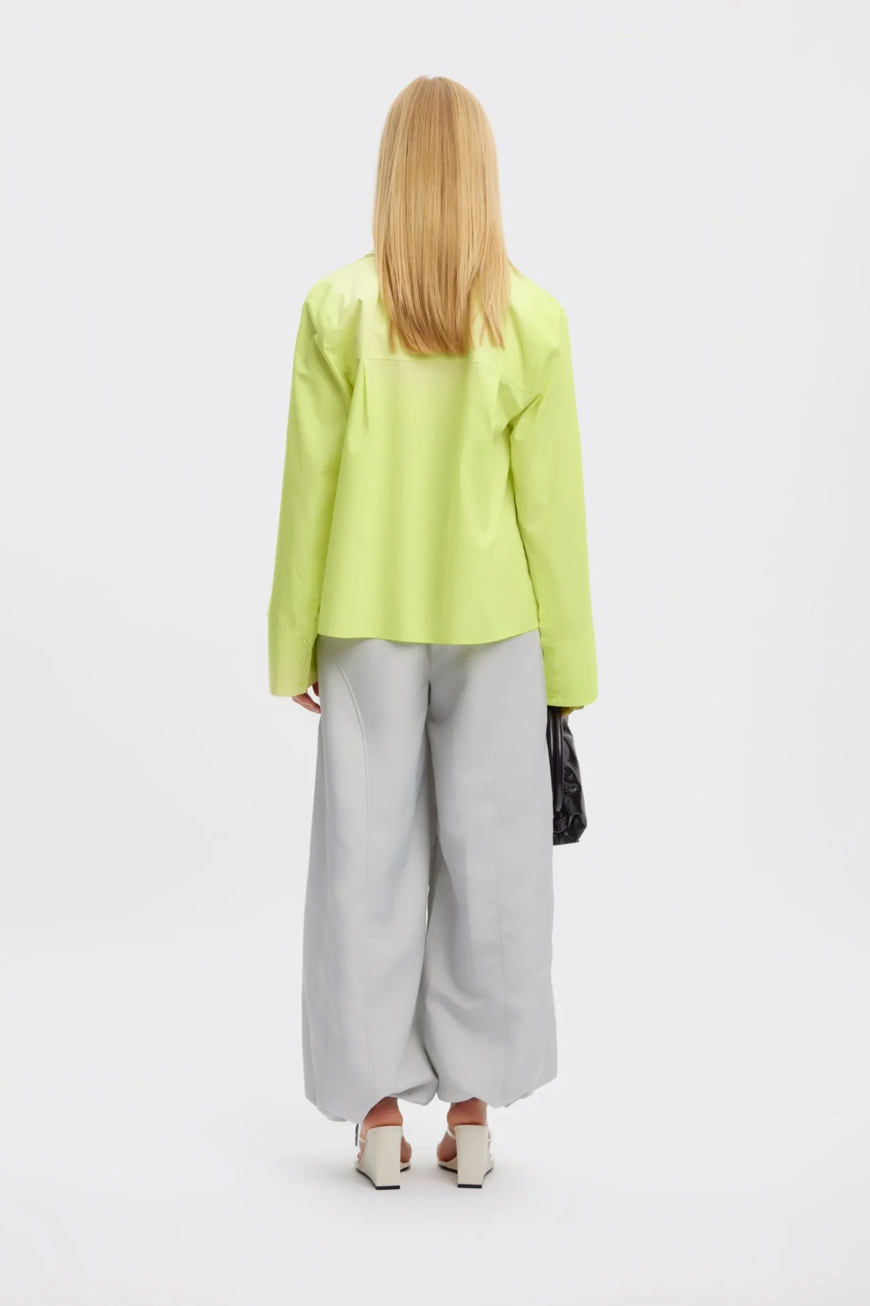 Tops-HUSK Gestuz Chilly Shirt - Lime