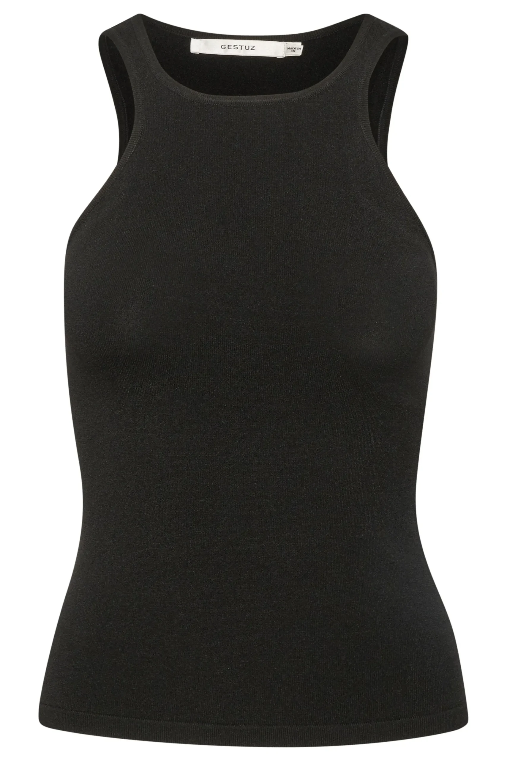 Tops-HUSK Gestuz Drew Singlet - Black