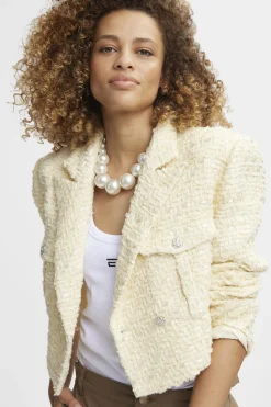 Jackets & Coats-HUSK Gestuz Fringa Jacket - Banana