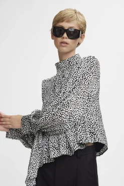 Tops-HUSK Gestuz Prikka Blouse - Print