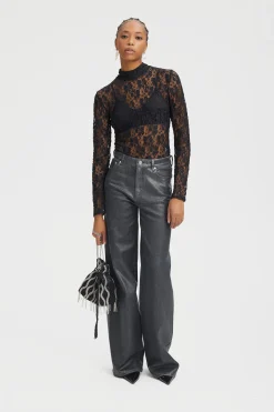 Tops-HUSK Gestuz Raina Top - Black