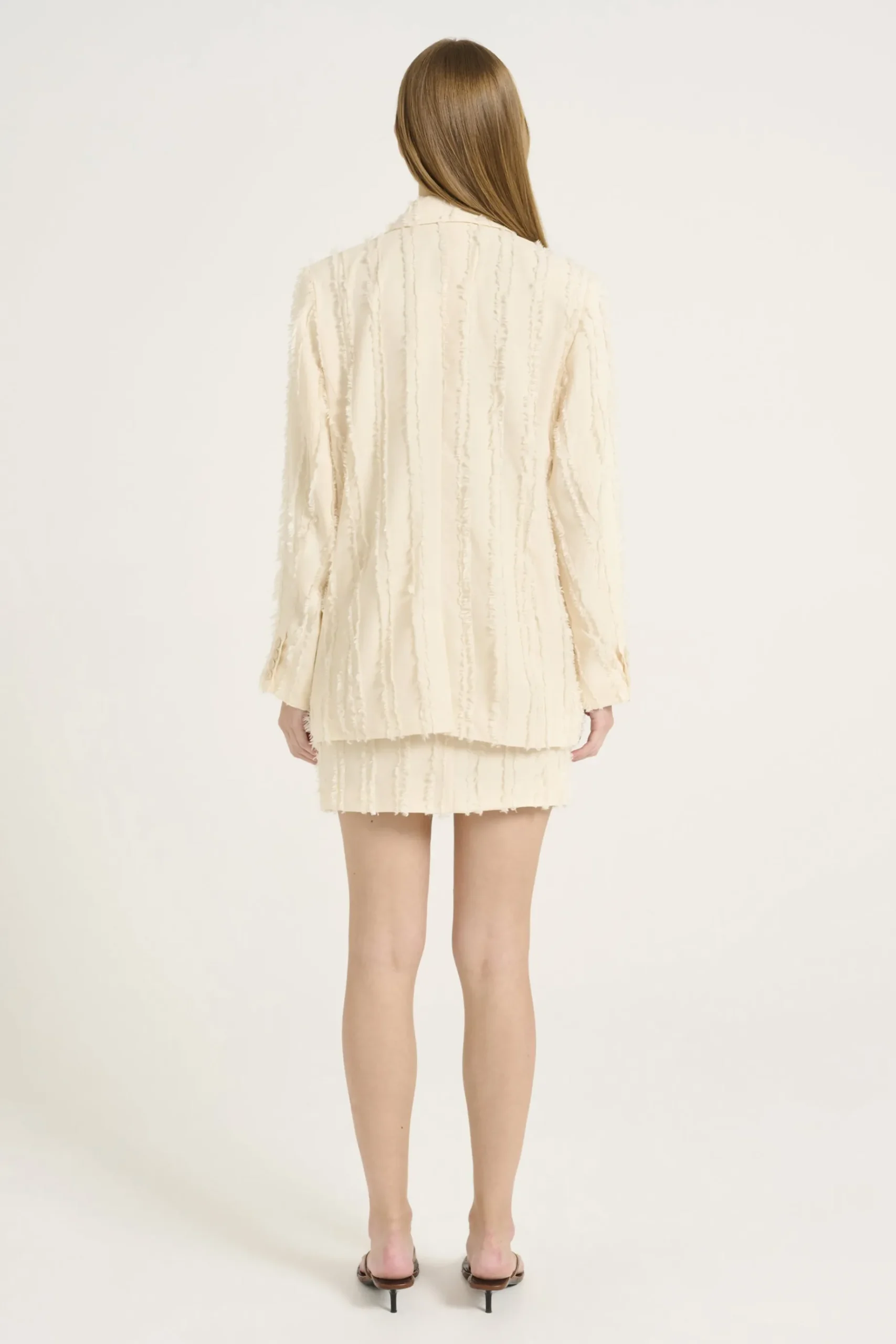Jackets & Coats-HUSK Gestuz RAY BLAZER - Cream