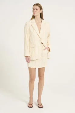 Skirts-HUSK Gestuz RAY SKIRT - Cream