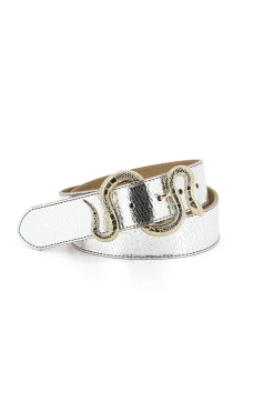 Belts-HUSK Herbert Frere Soeur Crush Belt - Silver