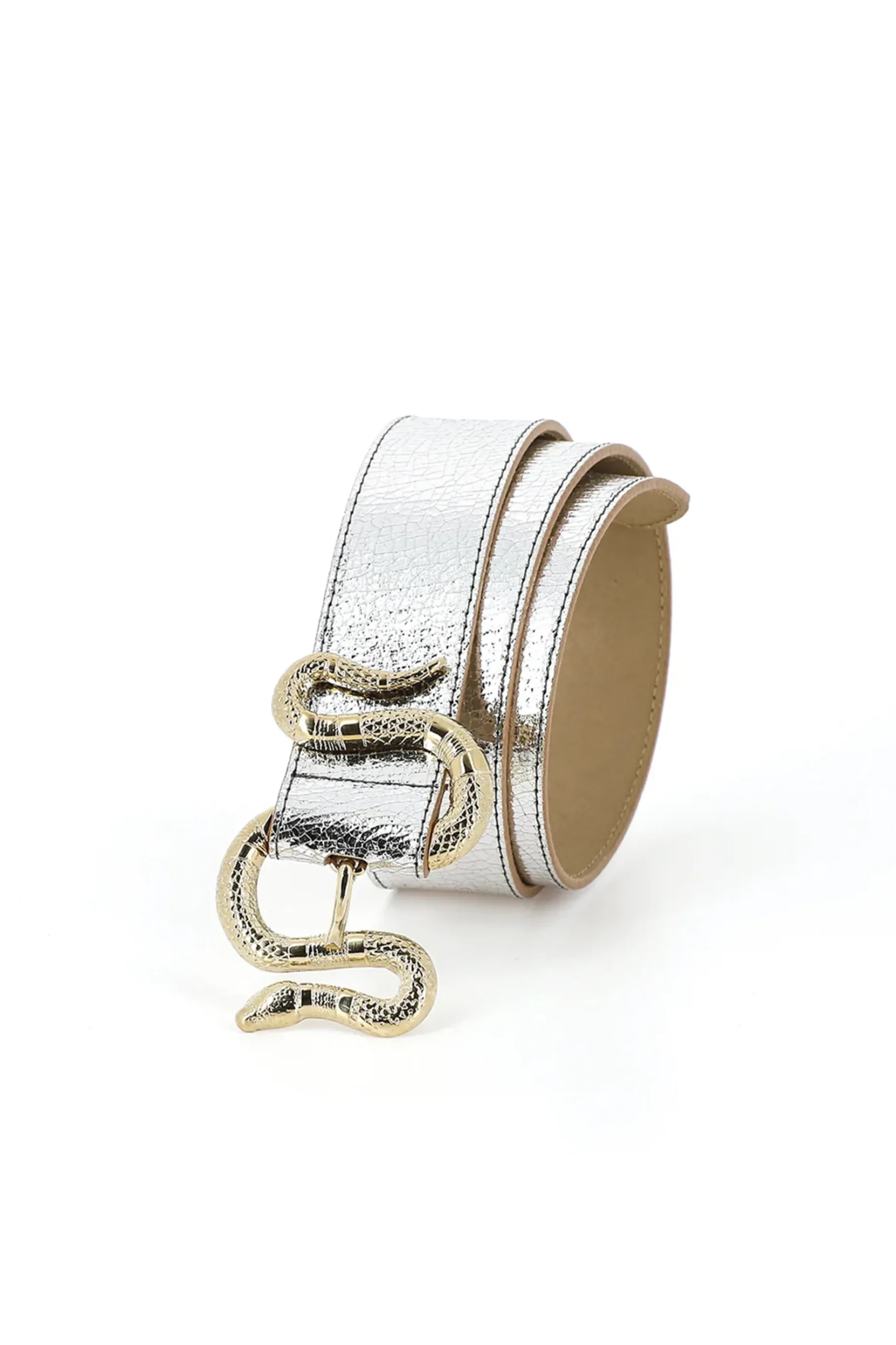 Belts-HUSK Herbert Frere Soeur Crush Belt - Silver