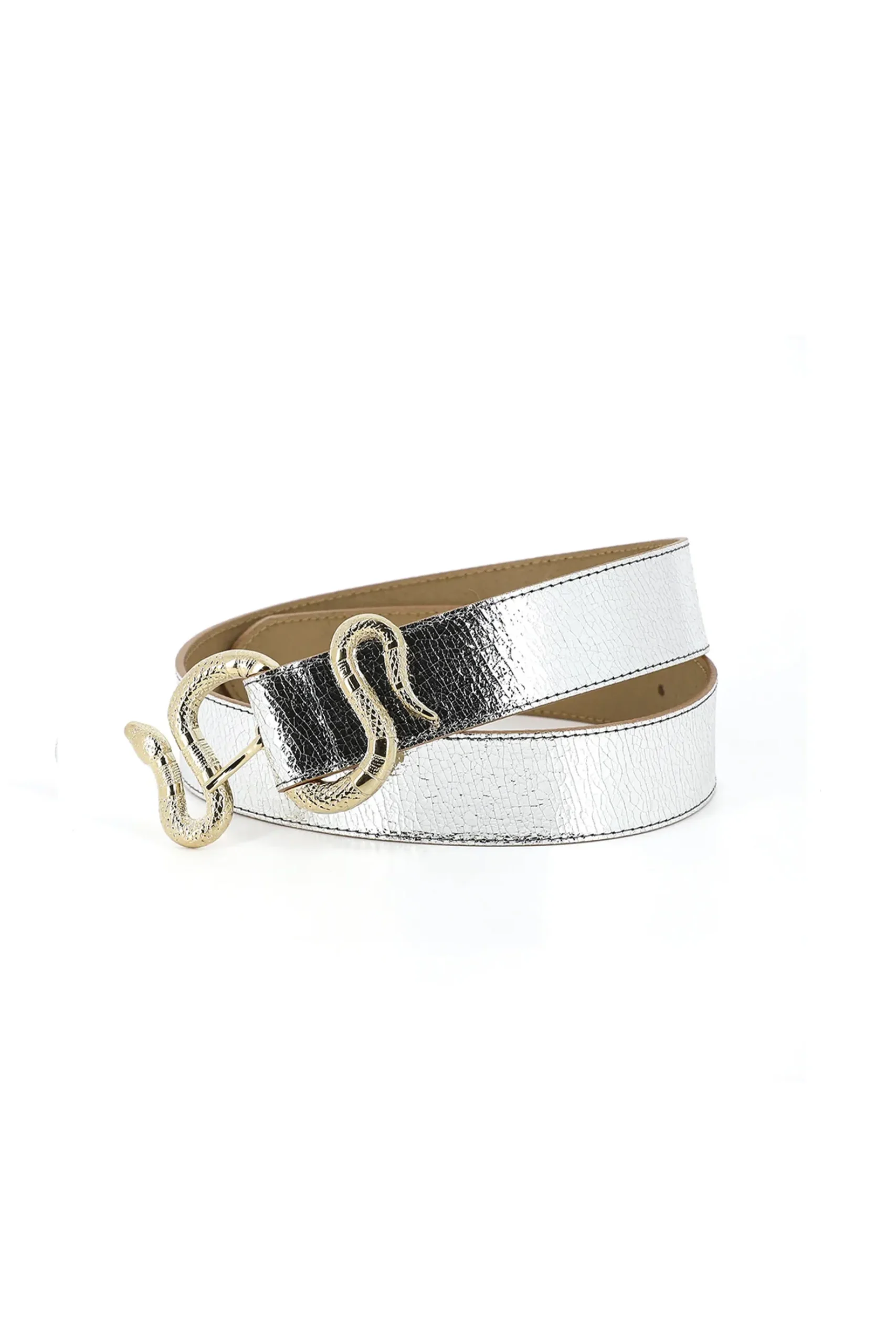 Belts-HUSK Herbert Frere Soeur Crush Belt - Silver