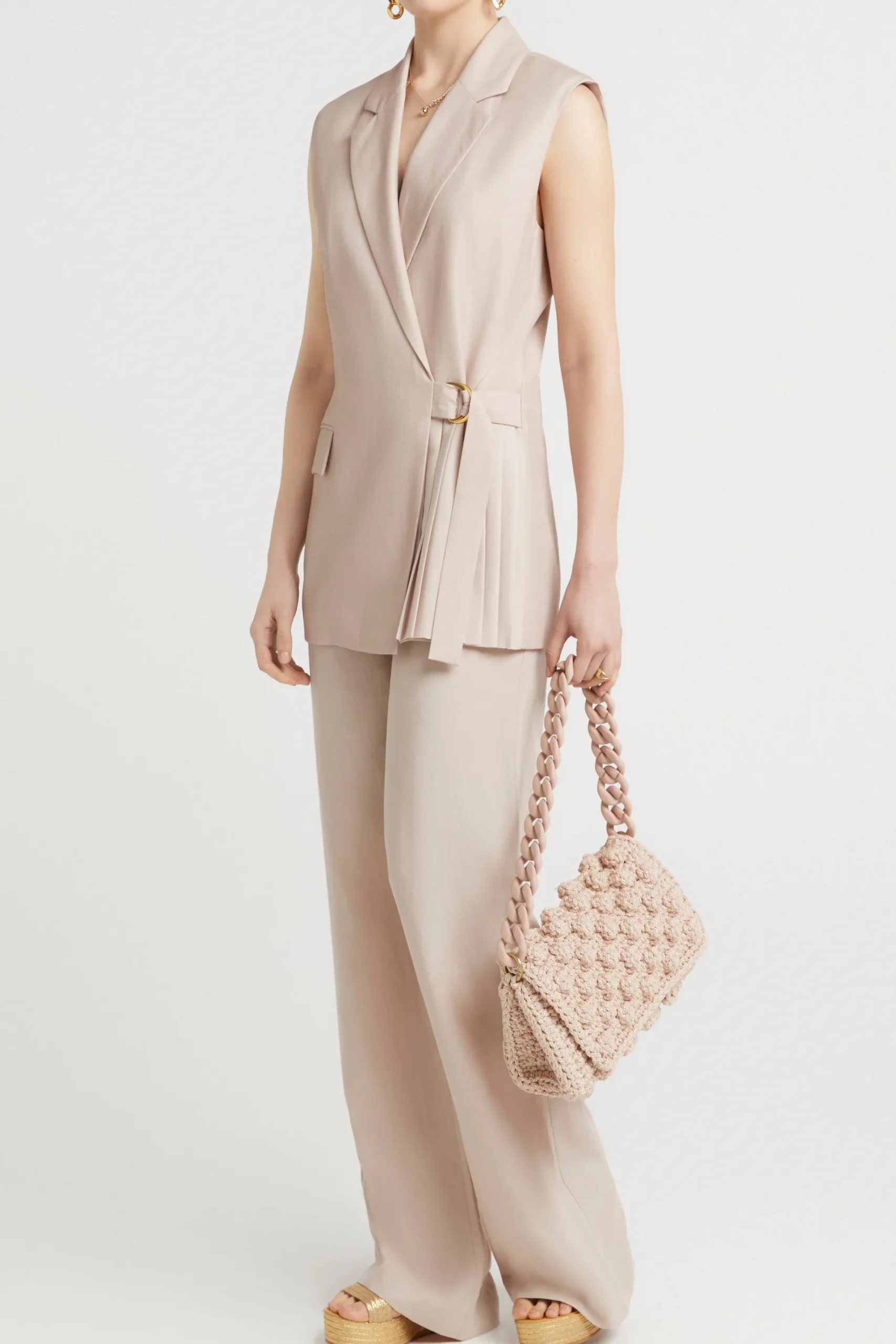 Pants-HUSK Adella pant - Stone