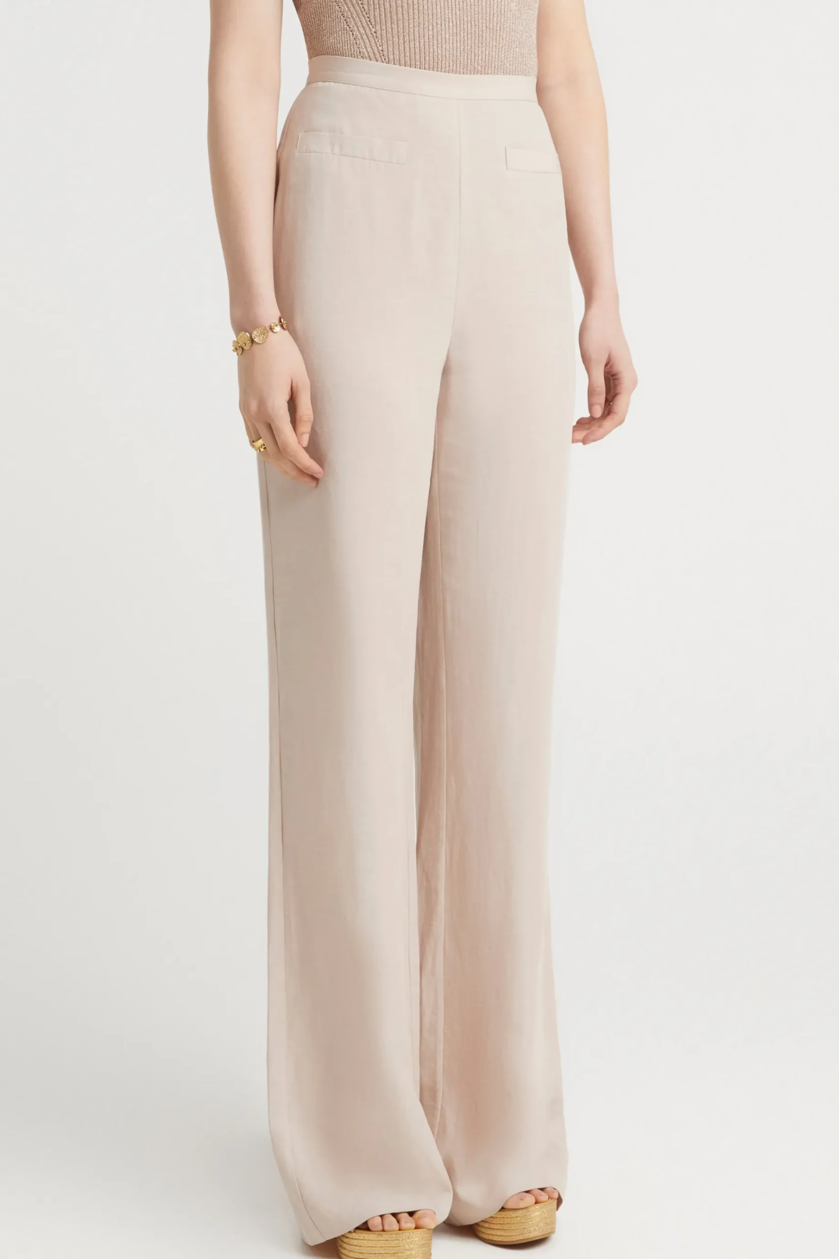 Pants-HUSK Adella pant - Stone